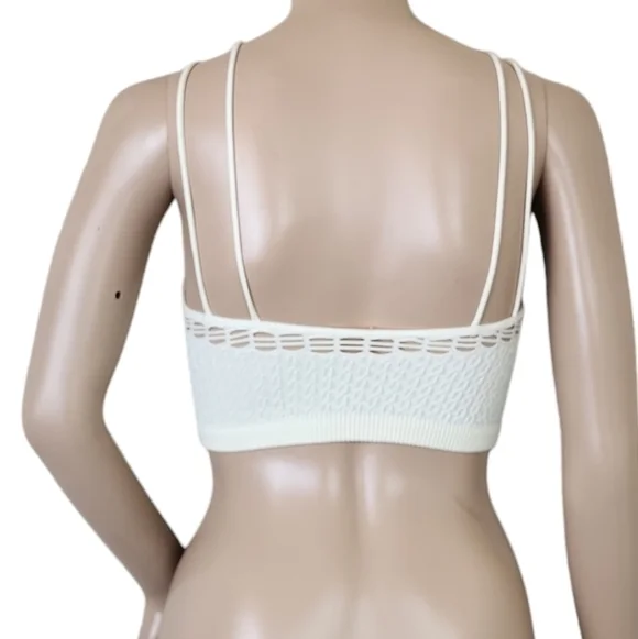 BKE Ricotta Cream Strappy Bralette - Picture 3 of 3